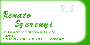 renato szerenyi business card
